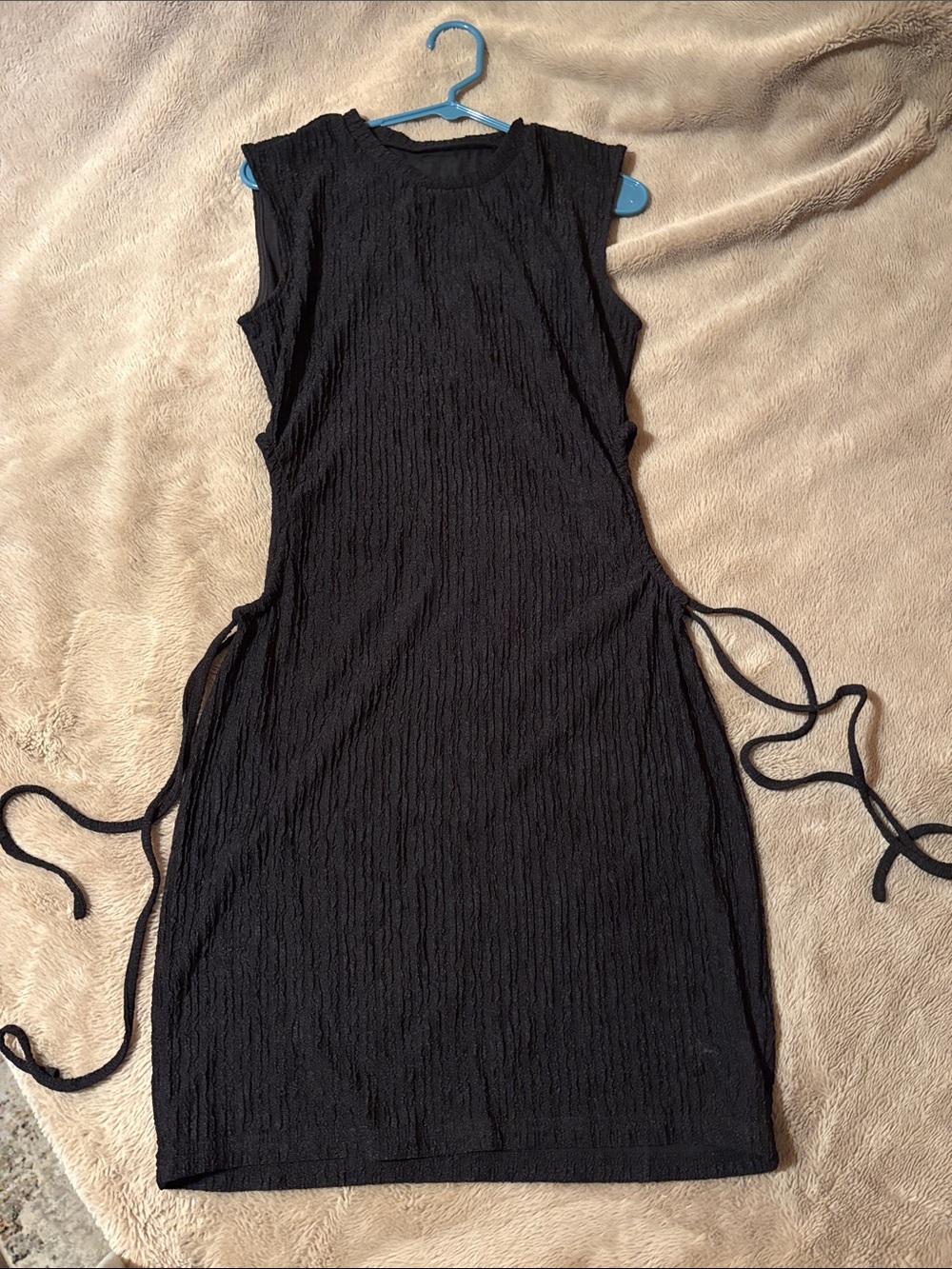 Classic Black Sleeveless Side-Tie Dress